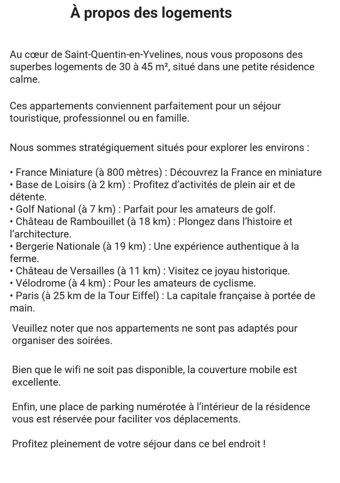 טראפס St-Quentin-En-Yvelines Plusieurs Appartements Avec Parking מראה חיצוני תמונה
